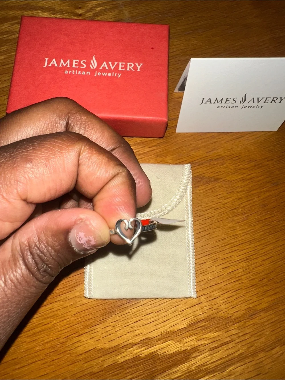 James Avery worn heart